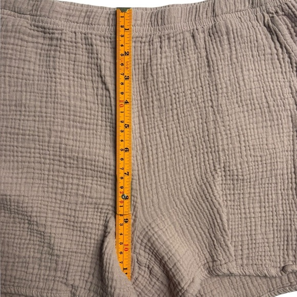 Jason Wu Gauze Shorts Size Medium Minimalist Brown Beige Quiet Luxury Beach - Picture 10 of 11